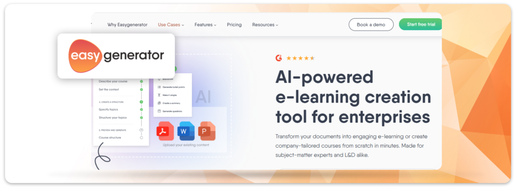 easy generator best elearning authoring tool